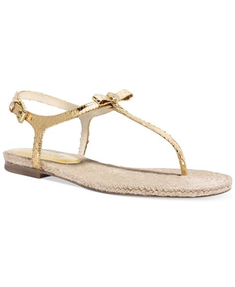 michael kors flat sandals with a block heel thong|Michael Kors flats on sale.